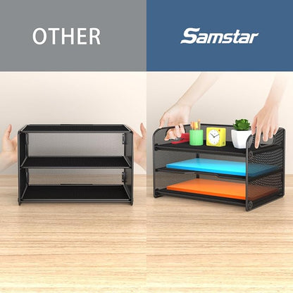 Samstar 3 Tier Letter Tray Paper Organizer - Image 3