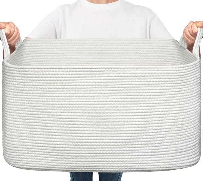 Goodpick Large Blanket Basket Living Room, Storage Baskets by Goodpick