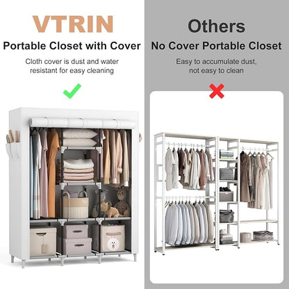 VTRIN Portable Closet Wardrobe for Hanging Clothes - Image 6