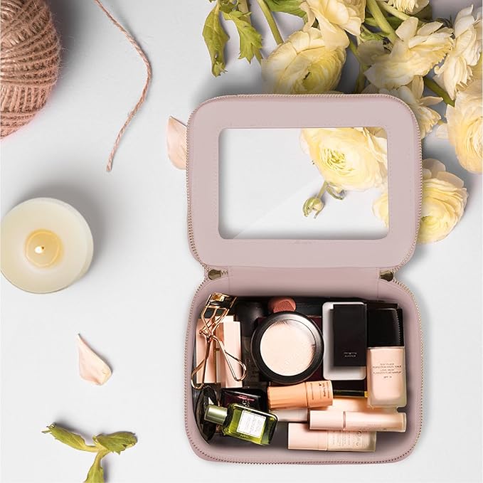 Prite Clear Makeup Bag Cosmetic Organizer Case Waterproof Travel Toiletry Bag - Image 7