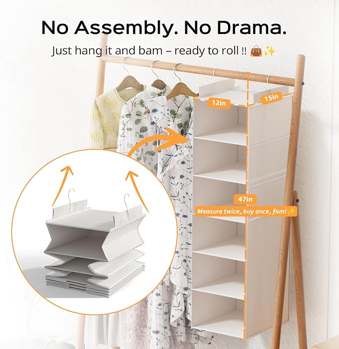 Extra Deep Hanging Closet Organizer - Image 4