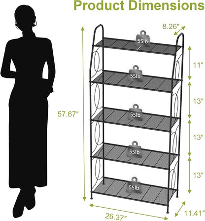 VyGrow 5 Tier Plant Stand Indoor Outdoor, Heavy Duty Plant Shelf, Metal Mesh - Image 3