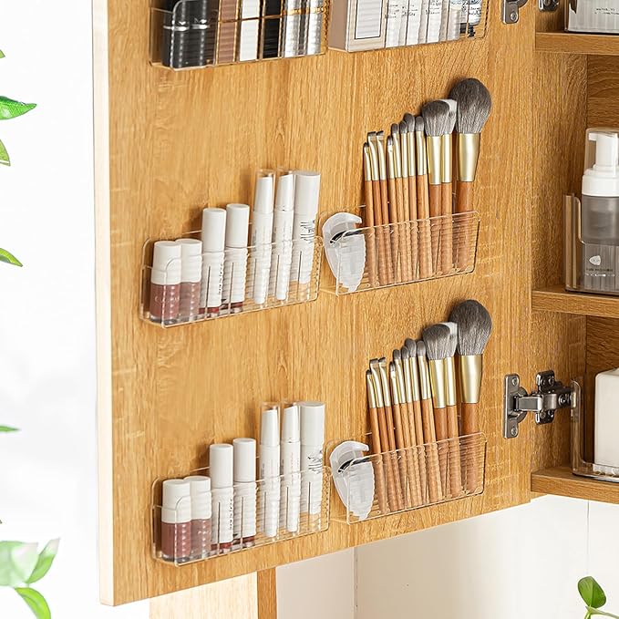 Bathroom Medicine Cabinet Organizer Set, Small Narrow Compact Shelves Holder - Image 7