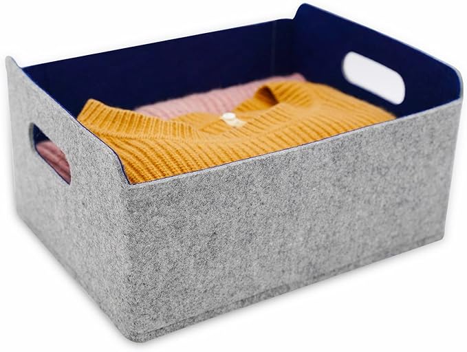 Welaxy storage baskets Felt Foldable Cube bin Shelf Bins Organizer Felt box - Image 3