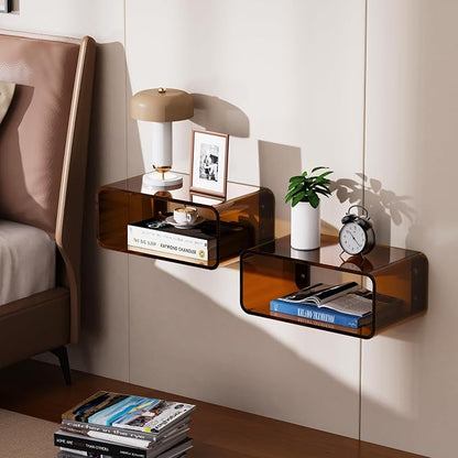 Acrylic Floating Nightstand, Bedside Table, Nightstand Shelf Wall Mounted - Image 8