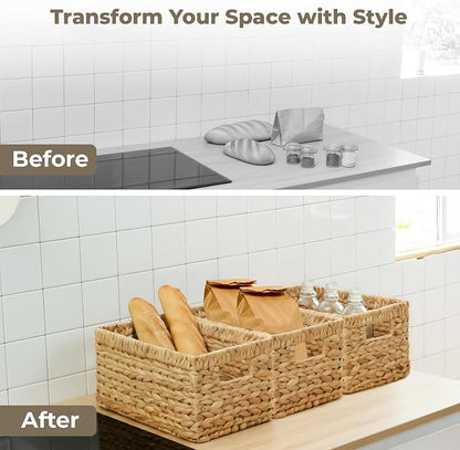 KOKODO Pack 3 Medium Wicker Storage Baskets - Image 6