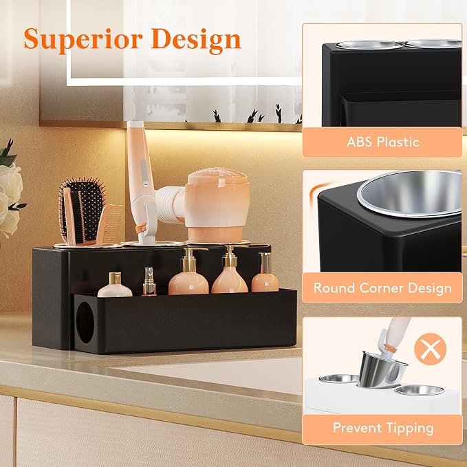 Lifewit Hair Tool Organizer Countertop, Removable Blow Dryer Holder - Image 7