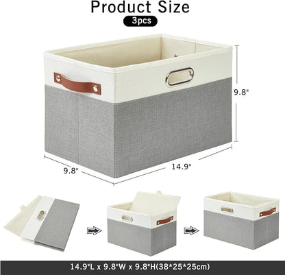 Large Collapsible Fabric Storage Bins - Image 2
