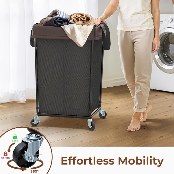 160L Rolling Laundry Basket - Image 4
