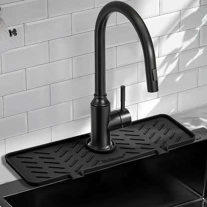 Meiliweser Silicone Faucet Mat for Kitchen Sink – Gen 2 Splash Guard by Meiliweser