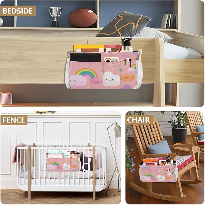 Multicolored Stars Rainbows Bedside Caddy - Image 8