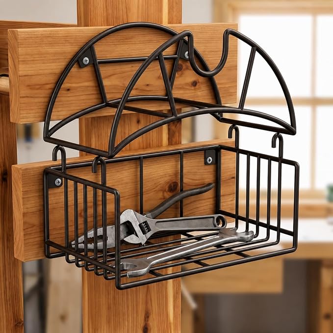 Garden Hose Holder, Wall Mounted Metal Garden Hose Holder - Image 6