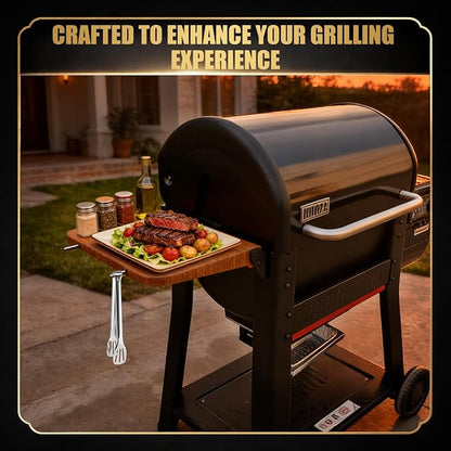 QuliMetal Foldable Side Shelf for Weber Searwood 600/600XL and Smoque/SmoqueXL - Image 5