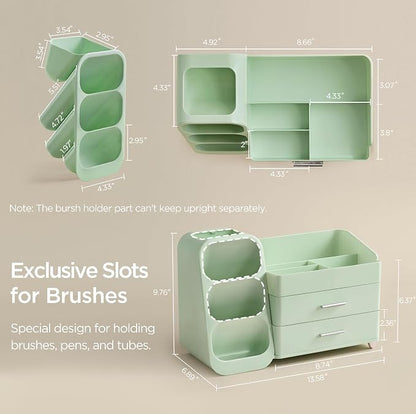 HBlife Makeup Organizer with Brush Holder - Image 3