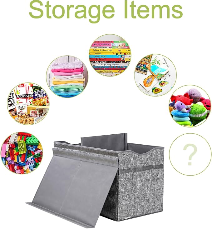 YOLOXO Toy Box Chest, Collapsible Sturdy Storage Bins - Image 4