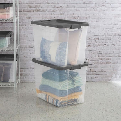 Sterilite 12-Pack Modular Stacker Box, Durable Clear Plastic Storage Bins - Image 7