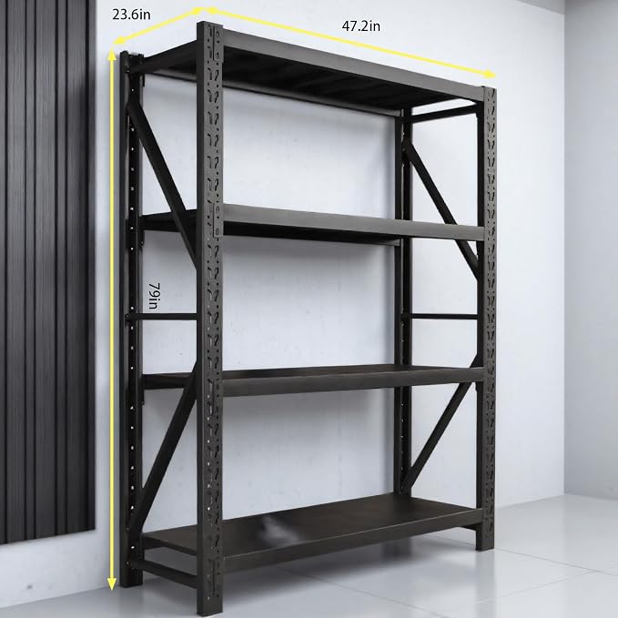 torage Shelves, Garage Shelving Heavy Duty Metal Adjustable Garage Shelves - Image 2