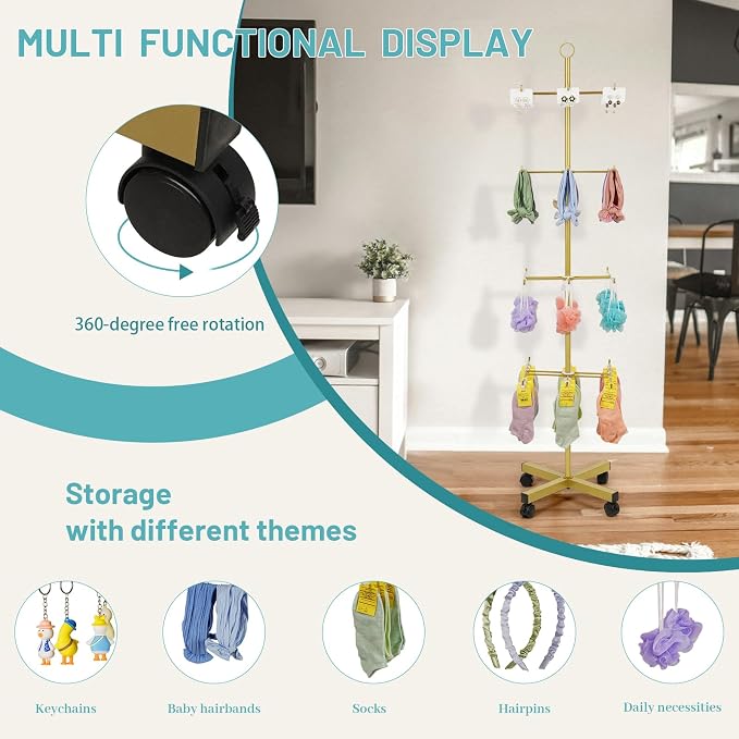 Retail Display Stand Rotating Display Stand 4 Tier Spinning Display Stand - Image 4