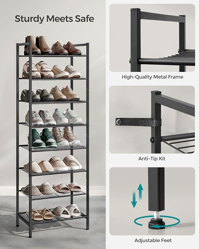 SONGMICS Metal Shoe Rack, Free Standing Shoe Organizer - Image 6