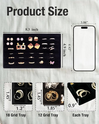 Velvet Jewelry Trays, Jewelry Organizer - Image 3