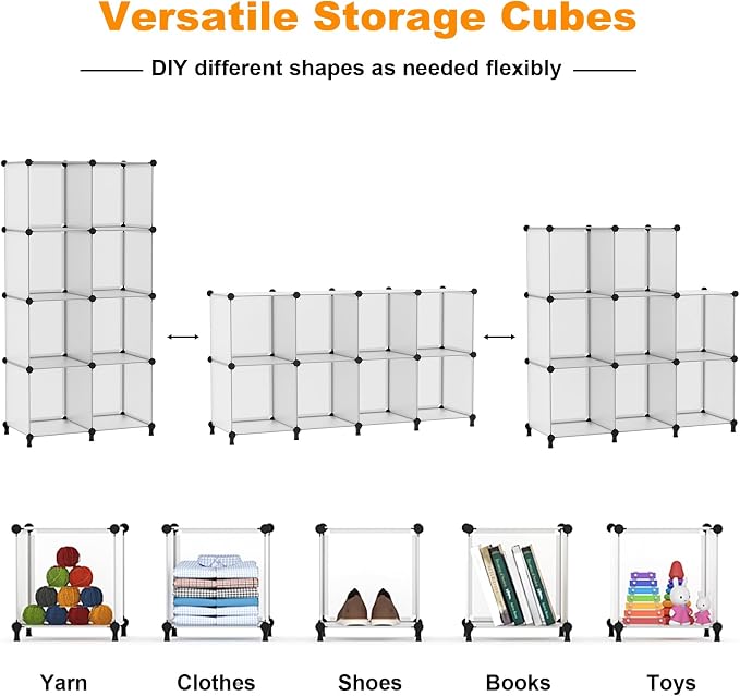AWTATOS 8 Cube Storage Organizer, Closet Organizer Storage Shelf | DIY - Image 6
