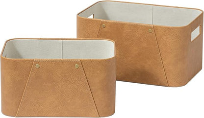 LA JOLIE MUSE Storage Baskets for Organizing, 2 Pack, Storage Cube Boxes Luxury by LaJol%C3%ADeMuse