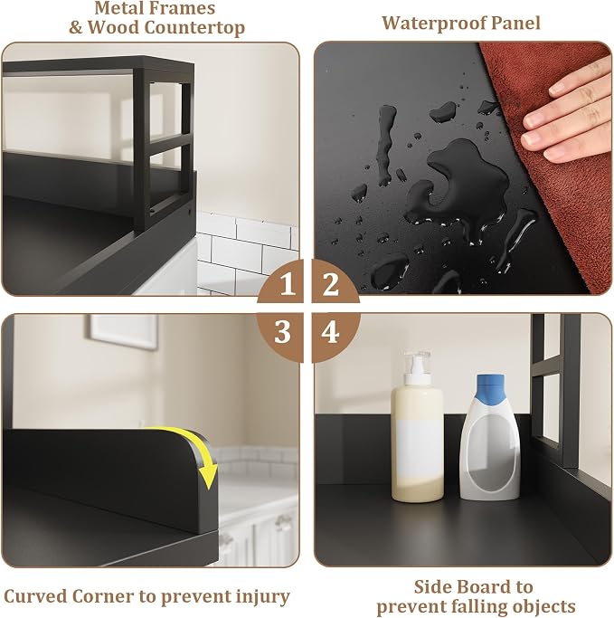 Washer Dryer Countertop with Shelf, 27.5″D x 27.5″W x 16.7″H, Countertop - Image 3