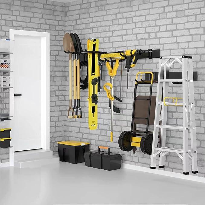Garage Tool Organizer Wall Mount 13 PCS, Yard Garden Tool Organizer, Adjustable - Image 6
