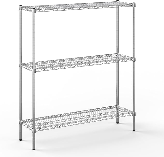 14" Deep x 48" Wide x 54" Height Wire Shelving Kit | 3-Tier | NSF Commercial by Regal+Altair