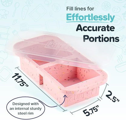 Souper Cubes 2 Cup Silicone Food Freezer Mold, Cotton Candy, Oven and Microwave - Image 2