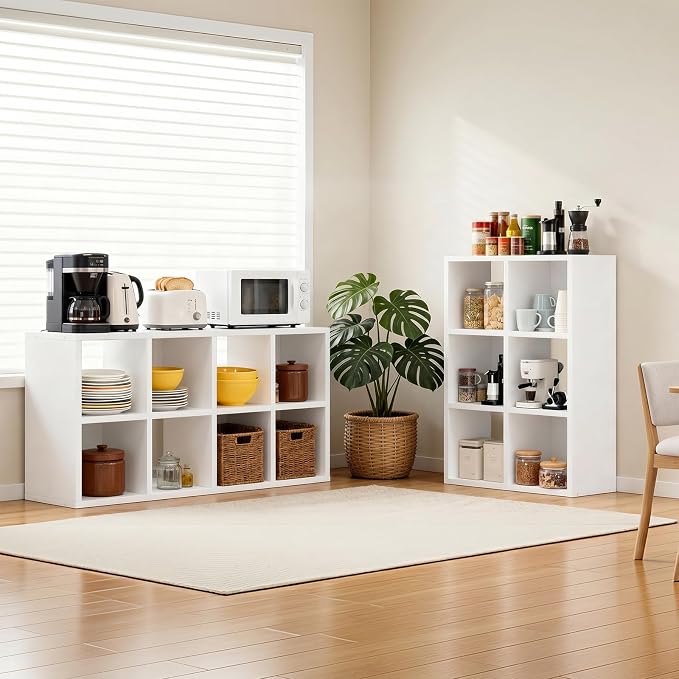LUCKLIFE 6-Cube Storage Organizer, Stackable Modular Bookcase Shelf - Image 6
