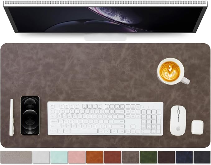 Distressed Leather Desk Mat by HOMIEAZICOZI