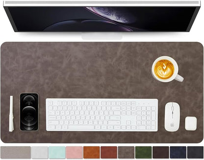 Distressed Leather Desk Mat by HOMIEAZICOZI