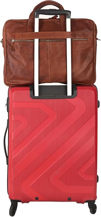 KomalC 16 Inch Leather briefcases Laptop Messenger Bags - Image 2
