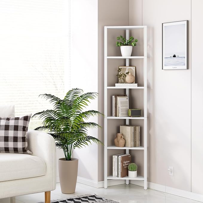 TUTOTAK 6-Tier Corner Bookshelf - Image 8