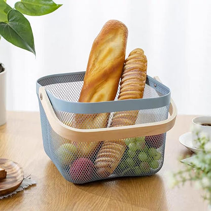 AJIODA Metal Mesh Wire Basket, Small Steel Basket - Image 5