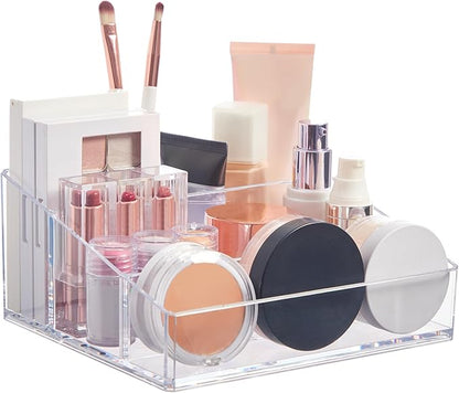 STORi Clear Plastic Small Countertop Vanity Makeup Organizer, Compact by STORi