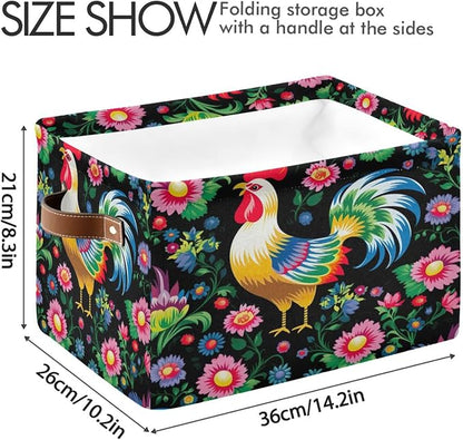 Traditional Chicken Foldable Storage Basket - Image 3