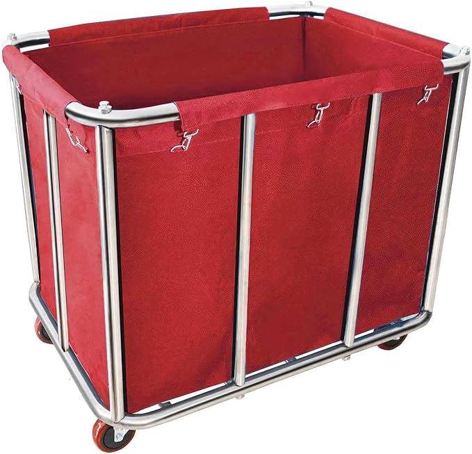 Laundry Cart Commercial, 11.35 Bushel Large Industrial Rolling Laundry Hamper - Image 6
