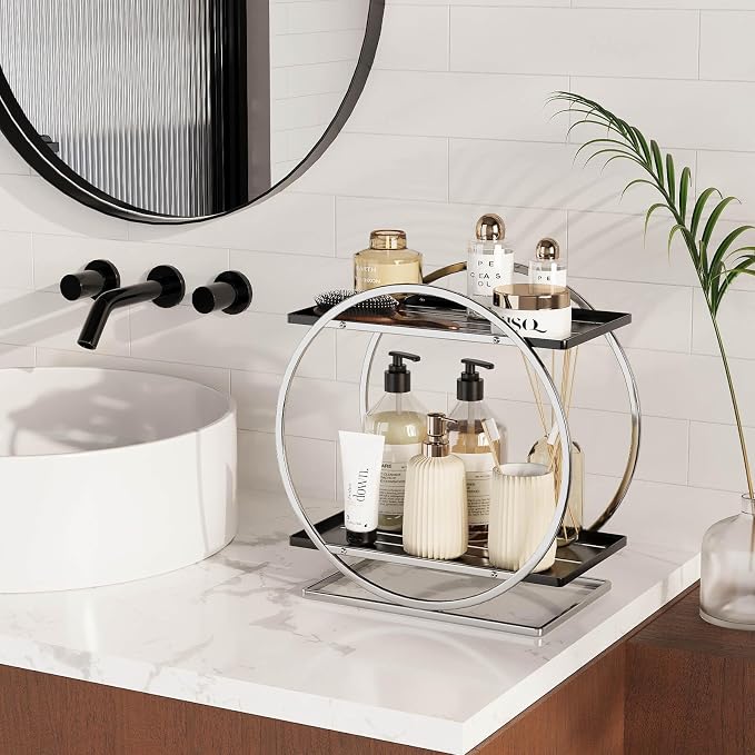 Bathroom Counter Organizer, 2-Tier Bathroom Organizers and Storage, Exquisite - Image 4