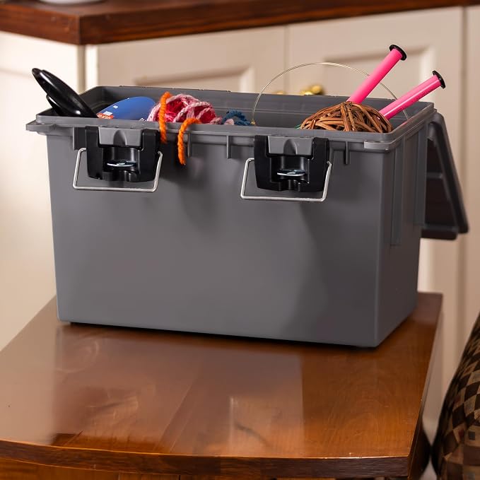Sheffield XL Ammo Box Made in USA, Stackable Lockable Ammo Storage Box | 4 Pack - Image 2