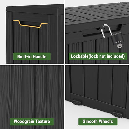 Mars Villa 72 Gallon Deck Box, Outdoor Storage Box Waterproof, Outside Resin - Image 6