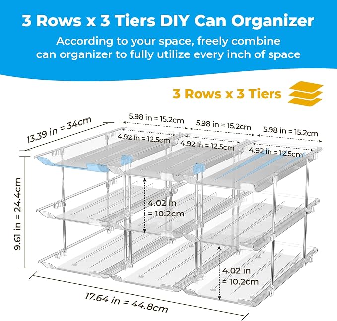 Stackable 3 Tiers Can Organizer Pantry, Canned Food Holder - Image 2