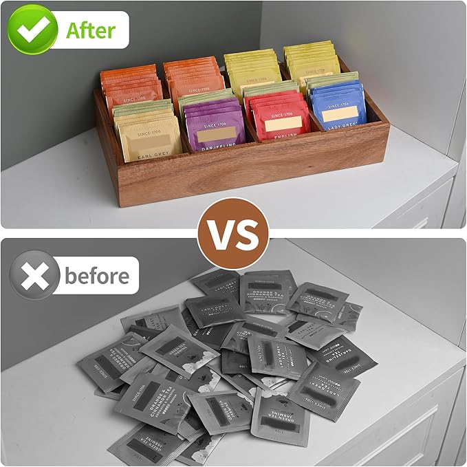 Acacia Wood Tea Bag Organizer - Image 5