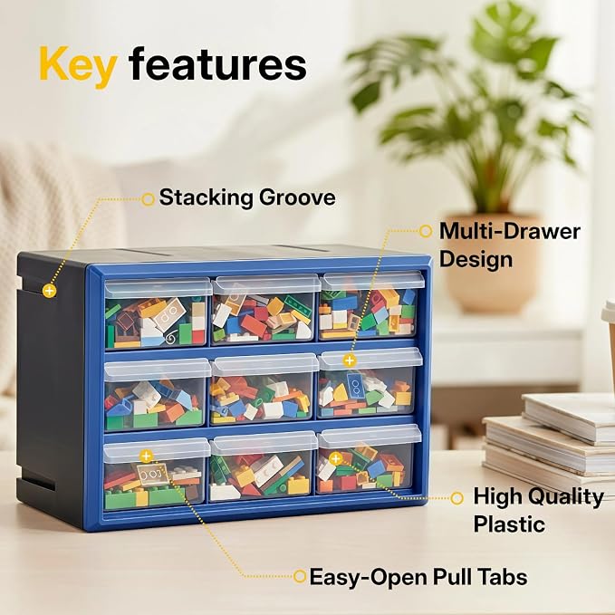 NORTHSKY 9-Drawer Plastic Drawer Storage Cabinet - Image 3