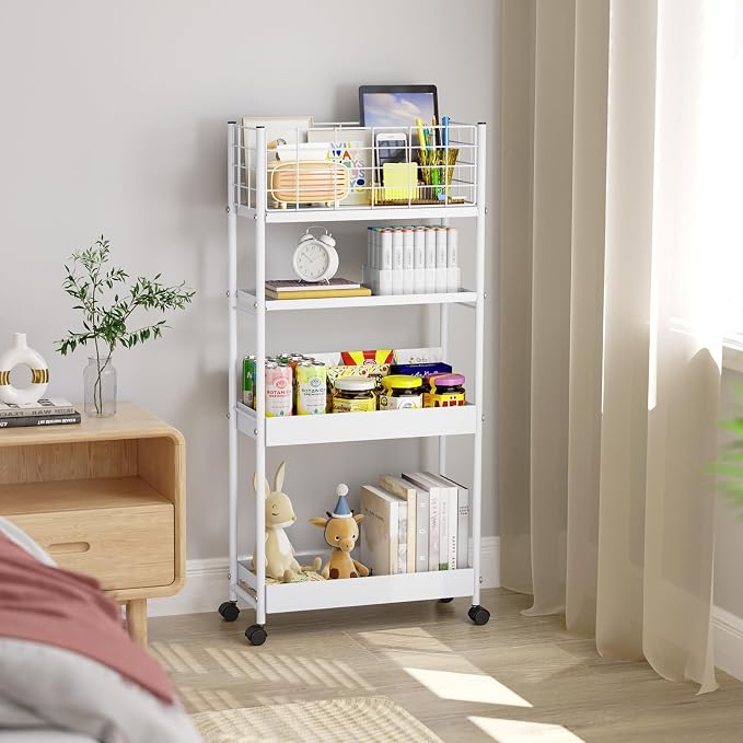 KINGRACK Slim Rolling Storage Cart 4 Tier - Image 8