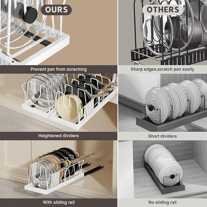 2 Pack Pots and Pans Organizer Under Cabinet - Image 4