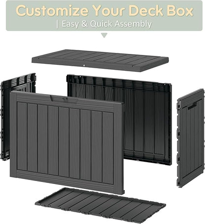Outdoor Storage Box, Weather-Resistant Resin Deck Box - Image 7