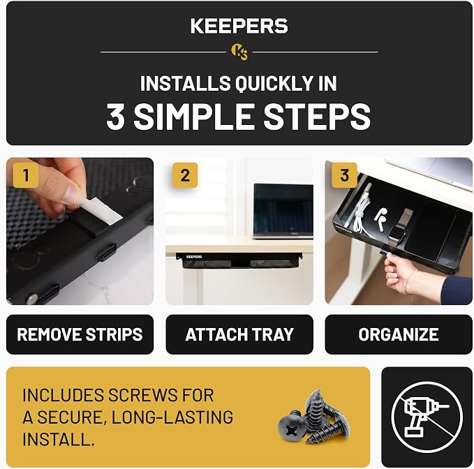 KEEPERS Anything Keeper — Compact 11x10in Under-Cabinet Slide-Out Drawer - Image 5