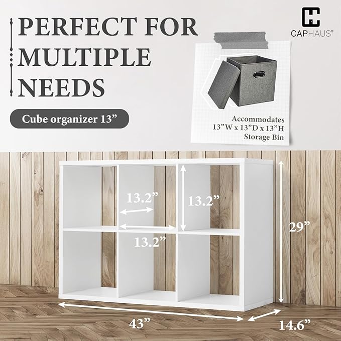 CAPHAUS Sturdy Room 13-Inch Cube Storage Organizer Shelf, - Image 3